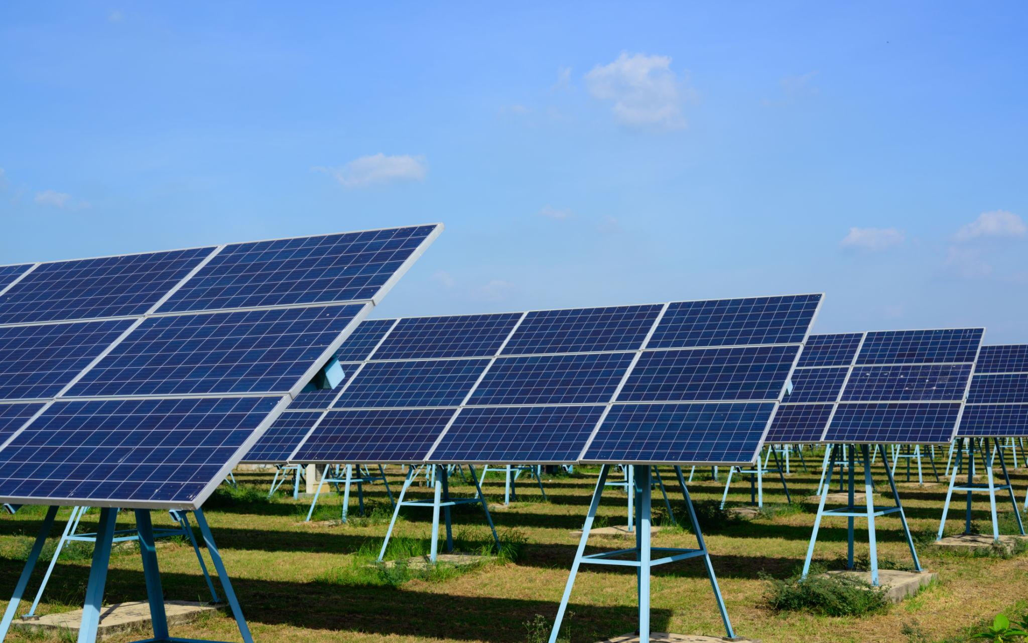 Photovoltaic solar panel field